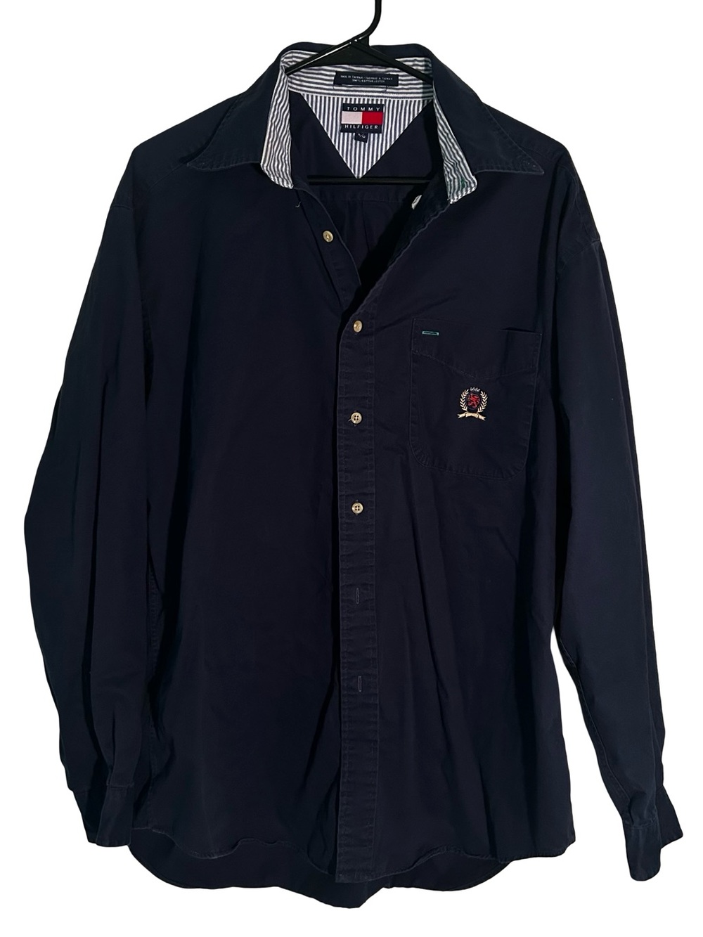 Tommy Hilfiger Navy Shirt with Red & White Logo